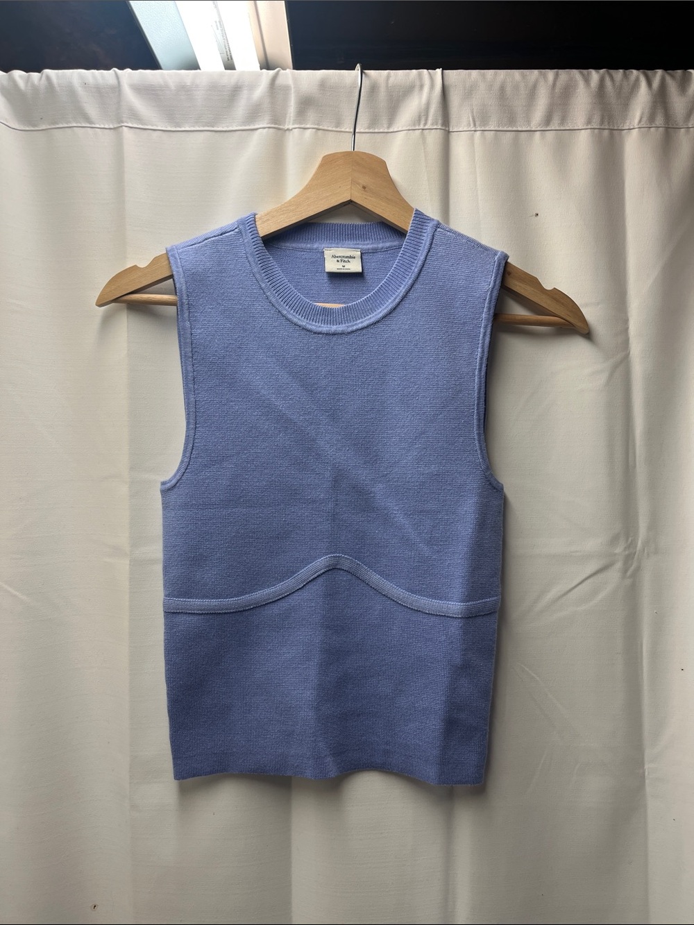 Abercrombie & Fitch Blue Purple Periwinkle Underbust Corset Crew Tank- M - Picture 2 of 5